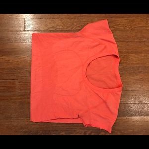 lululemon coral short sleeve top